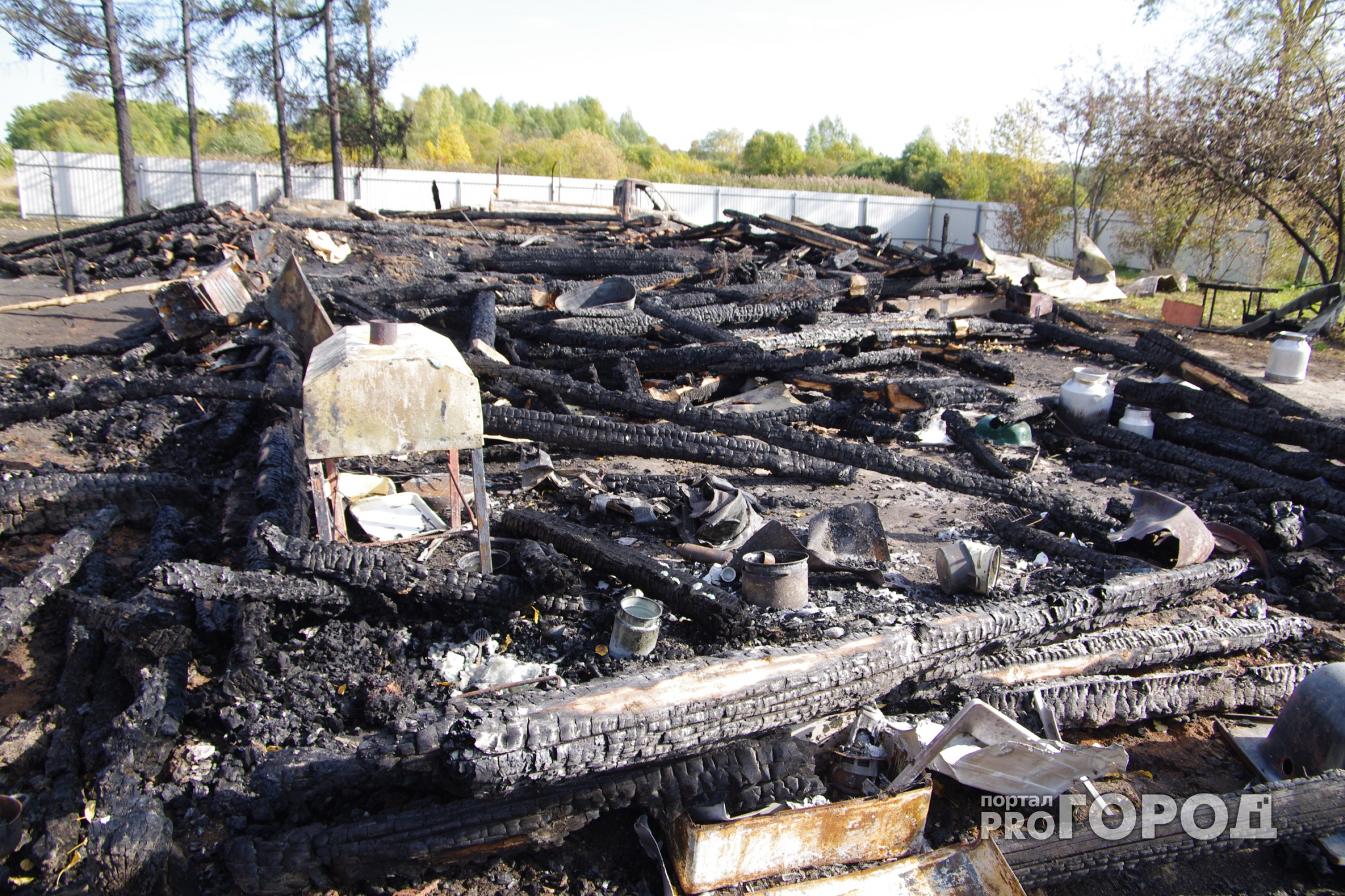 В Нижегородской области дотла сгорел частный жилой дом