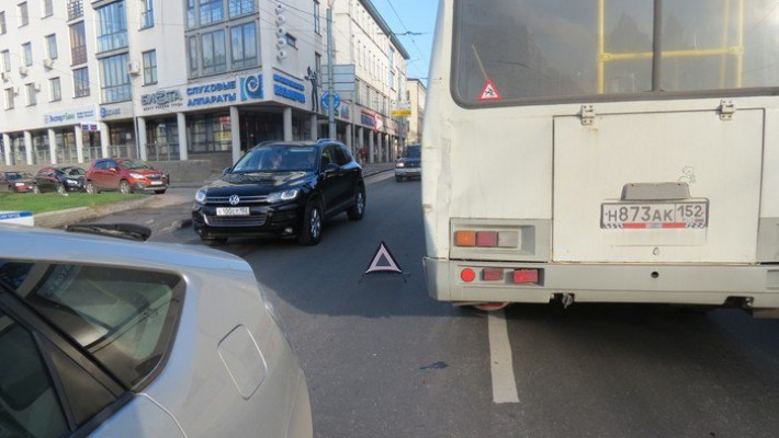 В Нижнем Новгороде столкнулись два рейсовых автобуса