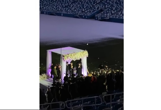Невероятная свадьба в центре стадиона «Нижний Новгород»: торжество провел главный раввин России (ФОТО, ВИДЕО)