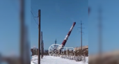 Падение трубы старейшей ТЭЦ Нижегородской области попало на видео