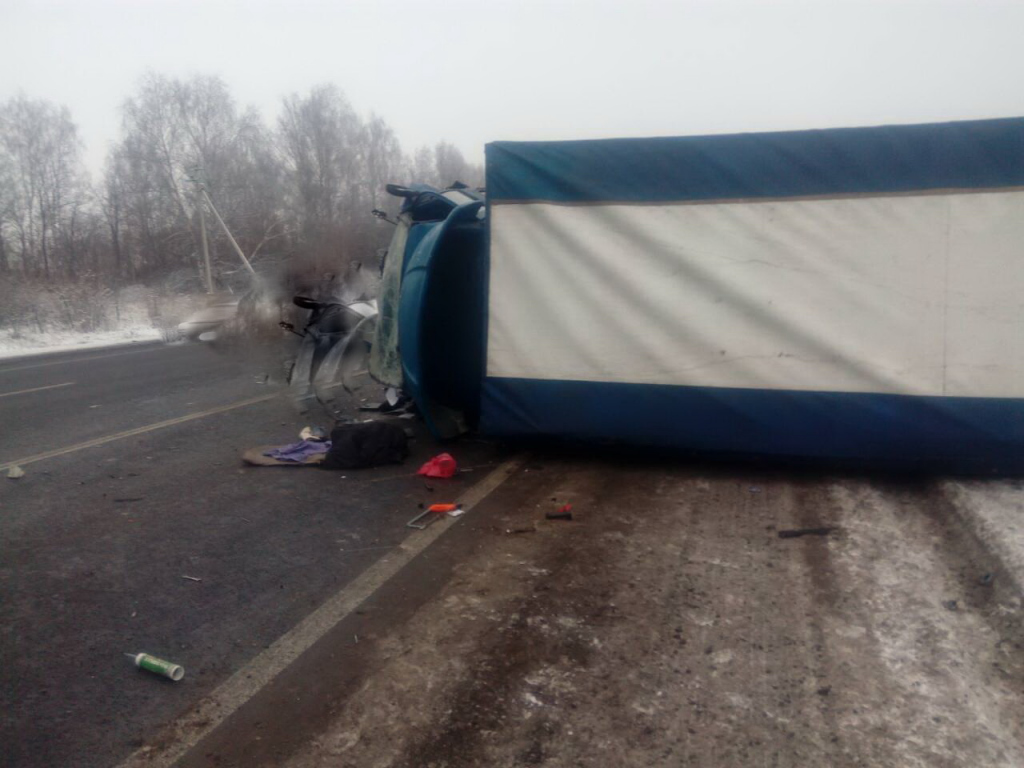 авария около Работок на Кстовской трассе 25 ноября 2017 года