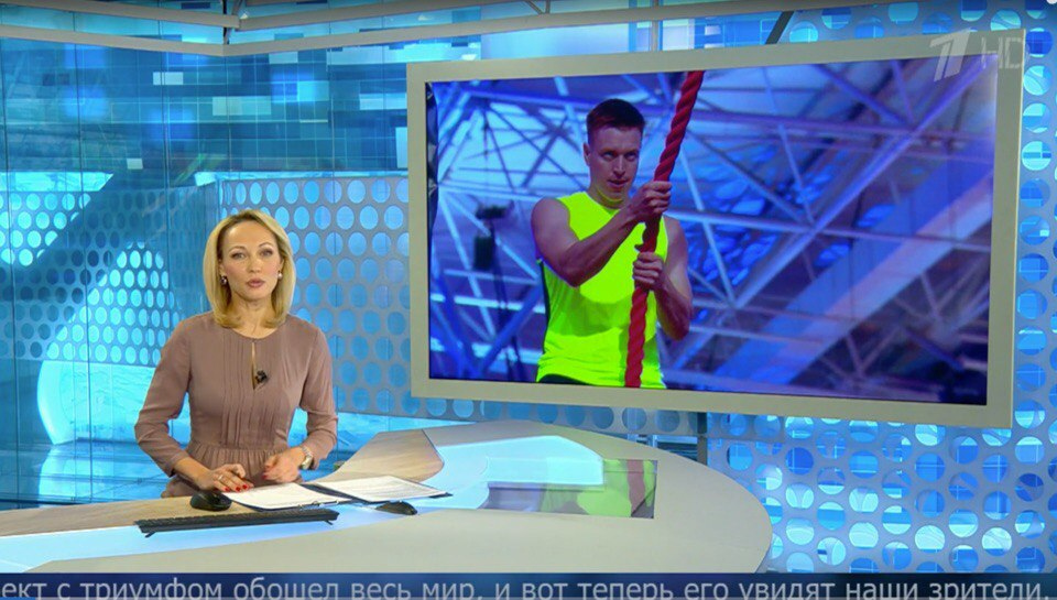 Нижегородец Антон Киселев на съемках шоу "Русский ниндзя" на федеральном канале