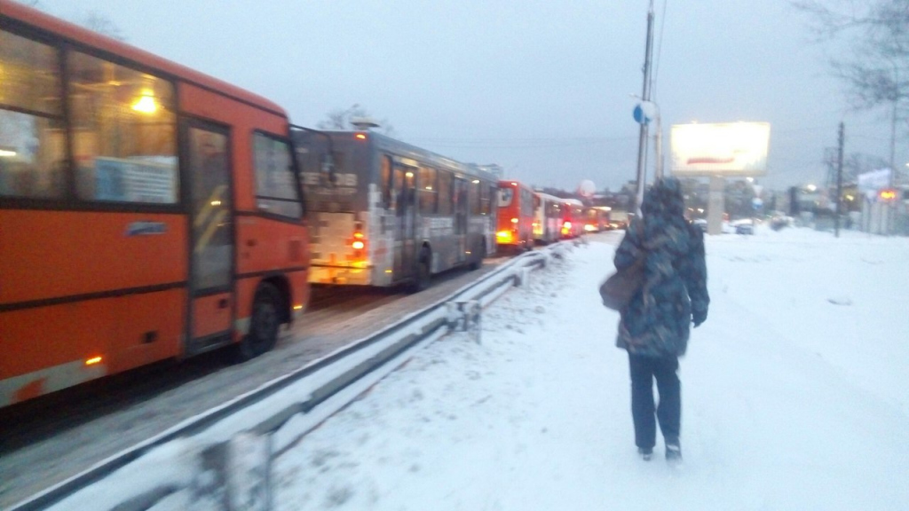 В Нижнем Новгороде на проспекте Гагарина из-за ДТП образовались пробки