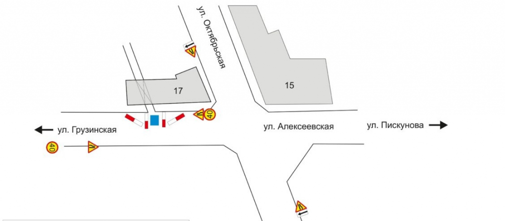 ограничение движения на улице Алексеевской Нижнего Новгорода