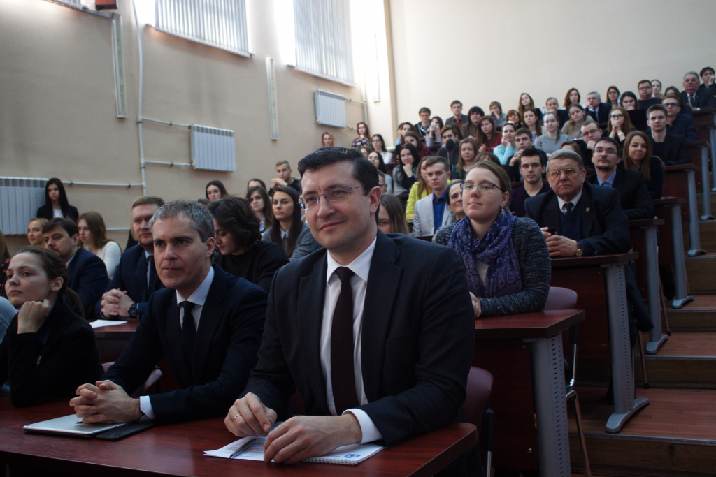 Игорь Шувалов прочитал лекцию студентам ННГАСУ 6 марта 2018 года