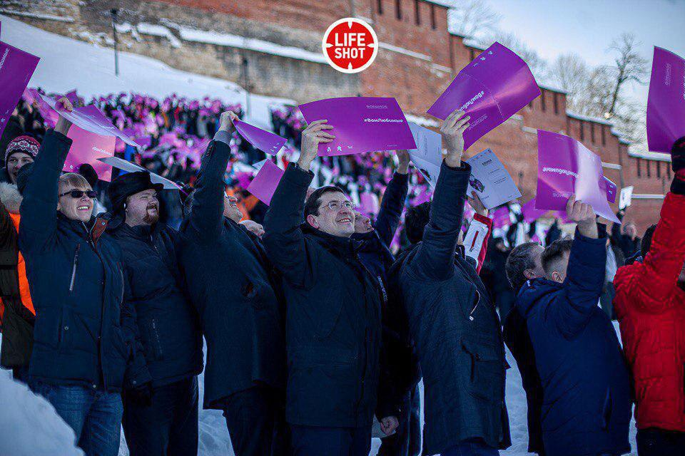 флешмоб в Нижнем Новгороде 8 марта 2018 года