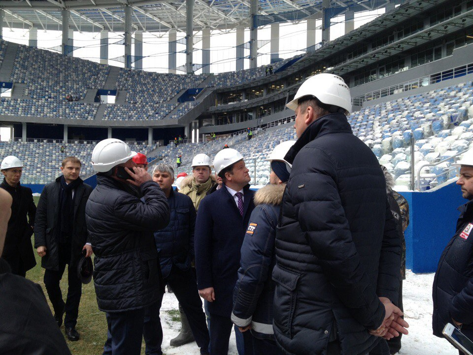 Михаил Мень посетил стадион "Нижний Новгород" 23 марта