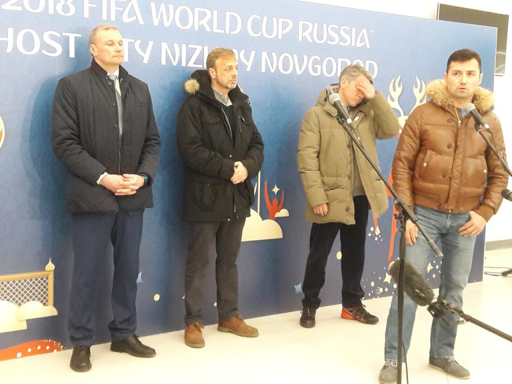 проверка стадиона "Нижний Новгород" комиссией Фифа 24 марта 2018 года