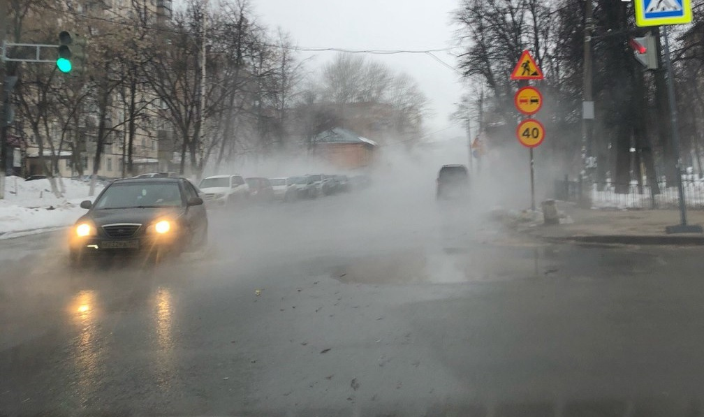 авария на теплотрассе на улице Нестерова Нижнего Новгорода 1 апреля