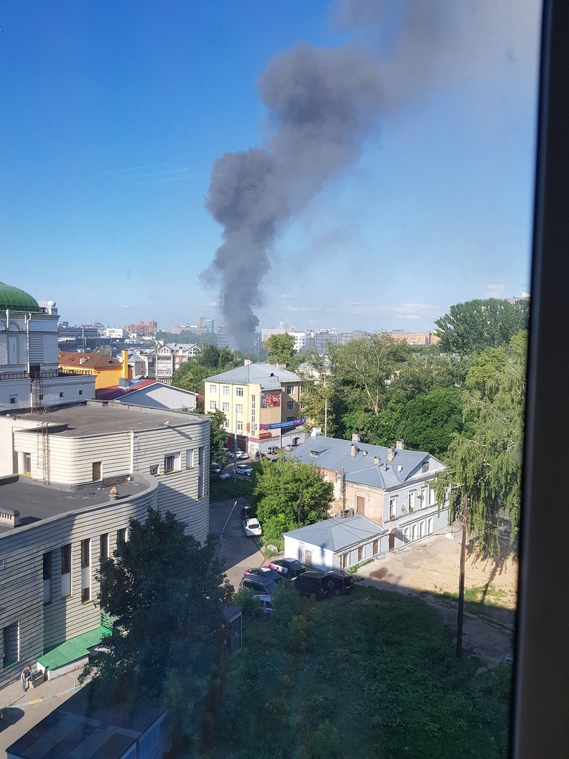 пожар на улице Ошарской Нижнего Новгорода 3 июля 2018 года