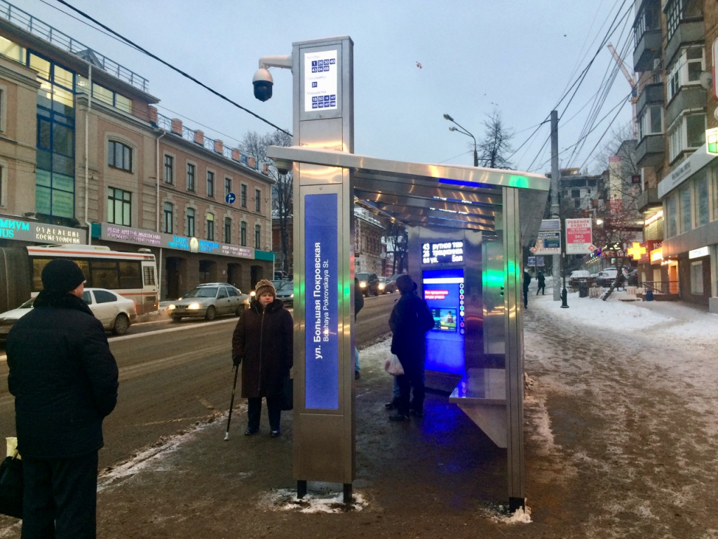 Установка умных остановок в Нижнем Новгороде