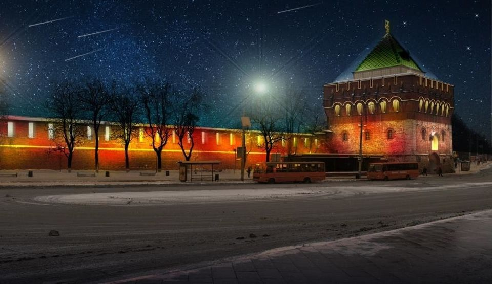 подсветка Кремля