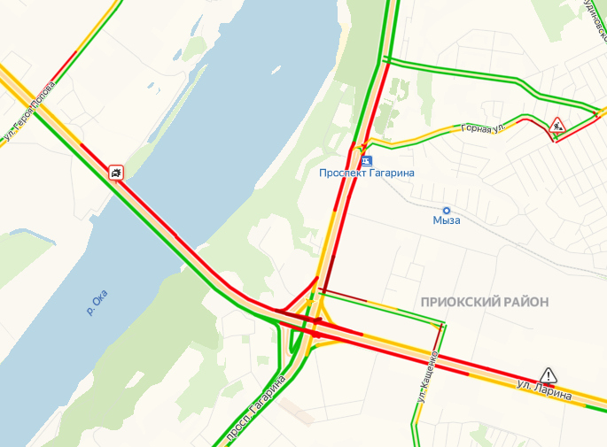 Пробки нижний новгород сейчас проспект гагарина