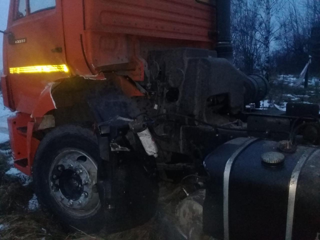 авария в Лысковском районе 20 января, столкнулись пассажирский ПАЗ и Камаз