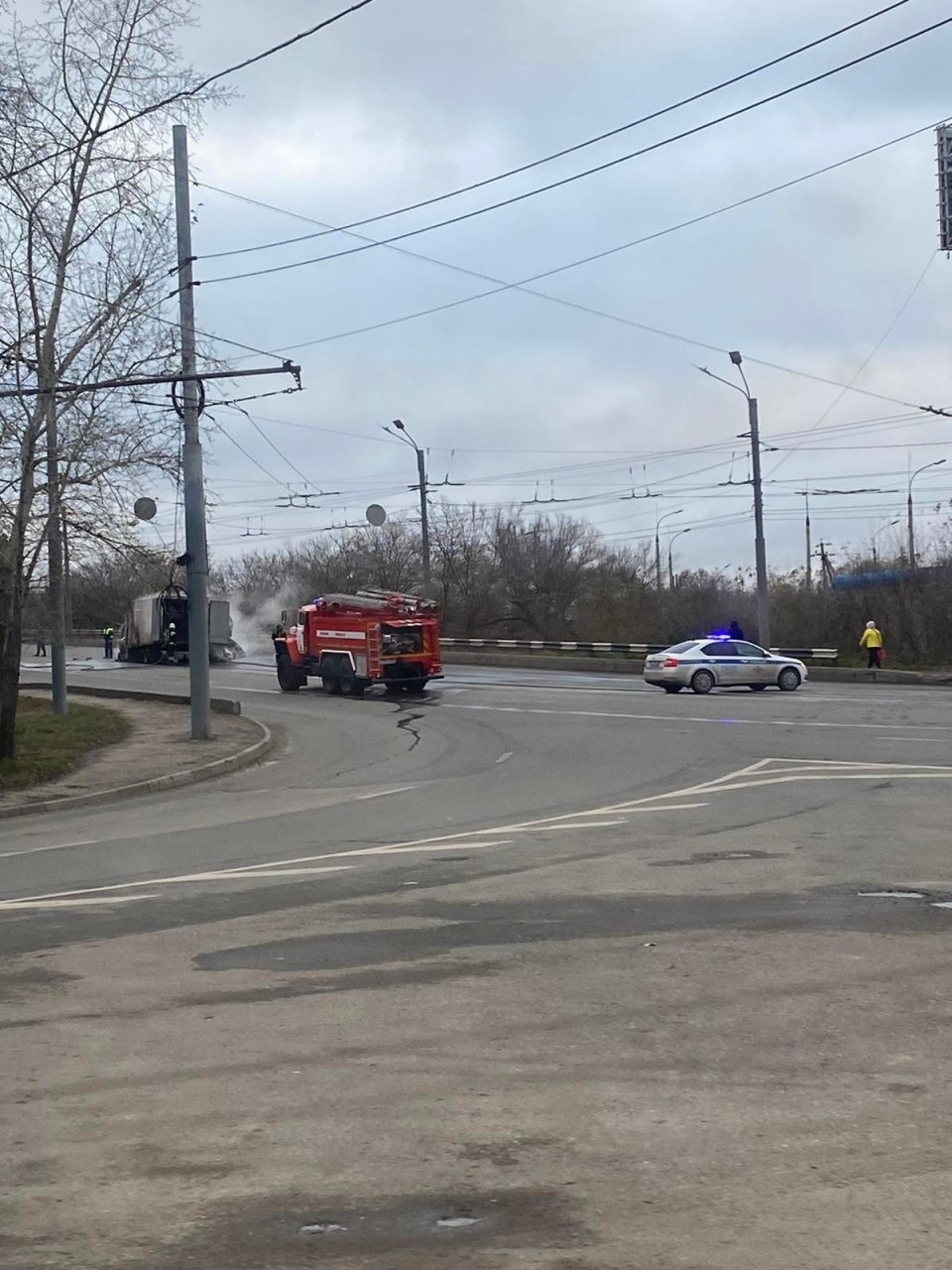 На оживленной трассе в Нижнем Новгороде загорелась ГАЗель