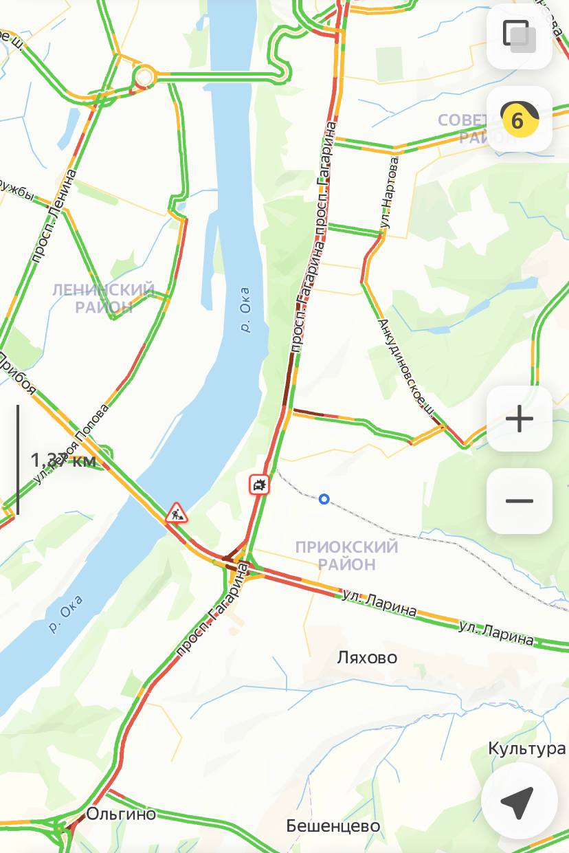 Пробки нижний новгород сейчас проспект гагарина
