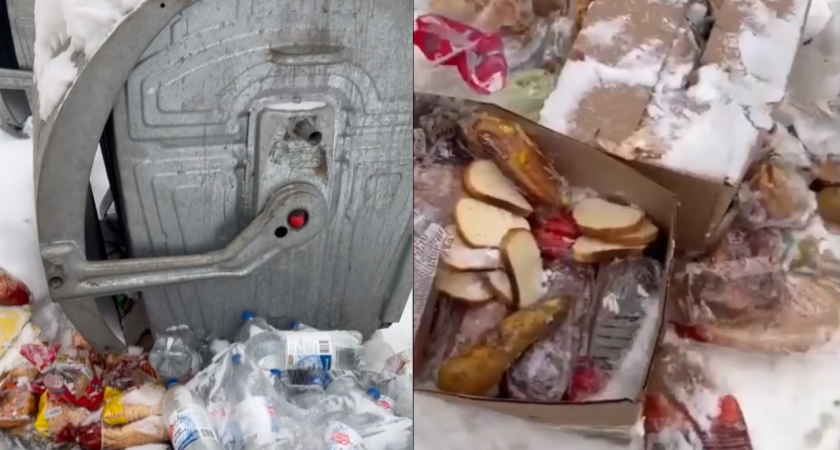 Просроченный хлеб из "Пятерочки" разбросали во дворе дома в Дзержинске