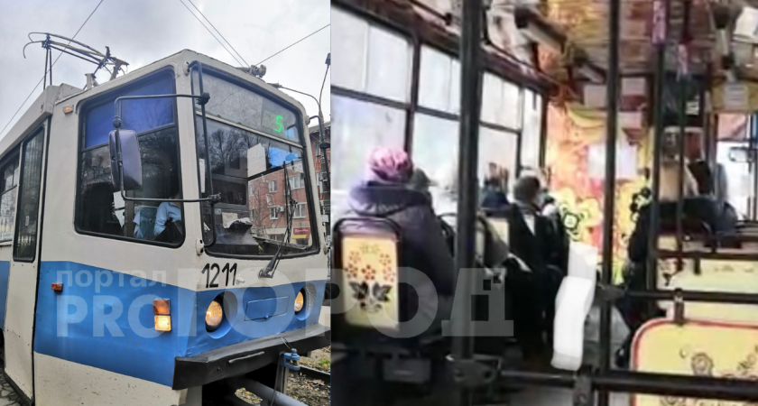 Движение трамваев остановили из-за конфликта кондуктора с пассажиром без маски в Нижнем