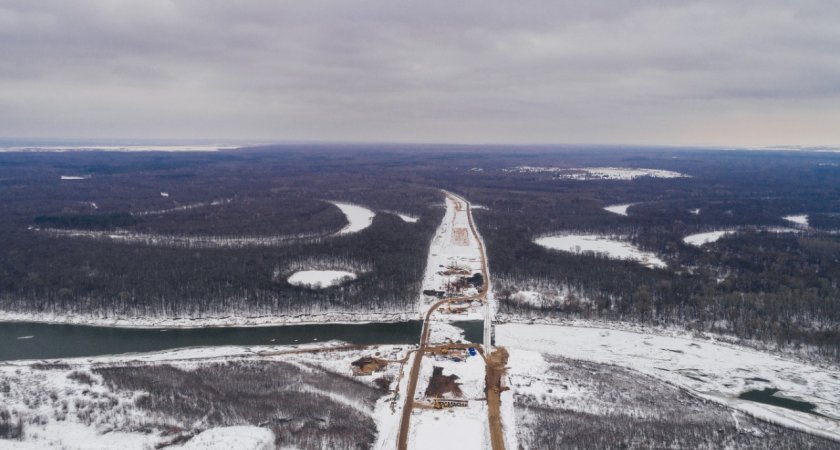 Между Сергачом и Чувашией возвели городок и временные заводы для строительства моста