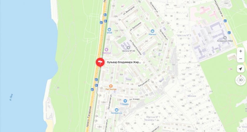 Бульвар в честь Владимира Жириновского появился в нижегородских "Яндекс.Картах"