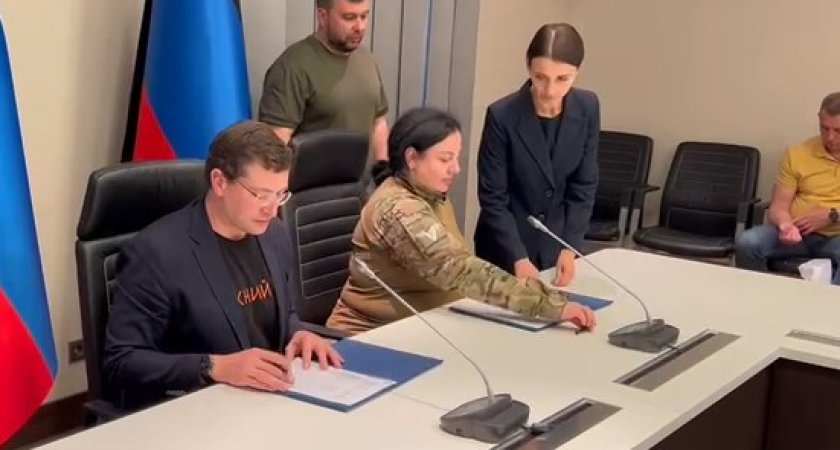 Глеб Никитин встретился с Денисом Пушилиным в ДНР