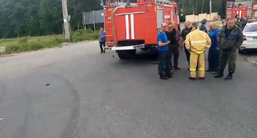 Пожарная машина влетела в мотоцикл на трассе М7