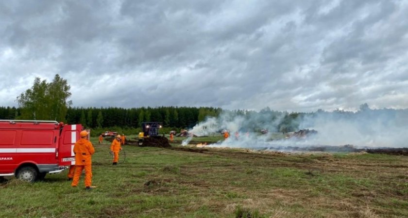 Бушующий пожар в лесах Нижегородской области перешел в Марий Эл