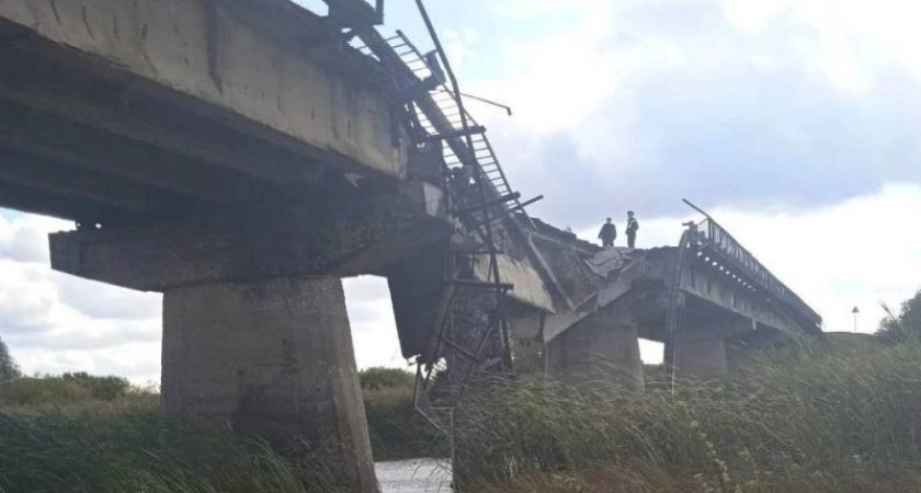 В Нижегородской области рухнул автомобильный мост через реку
