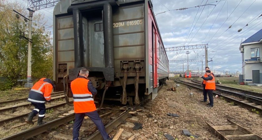 В Нижегородской области вагон сошел с рельсов