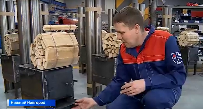 Рабочие нижегородского завода сделали печки-буржуйки для бойцов СВО