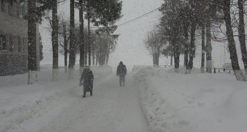 В Нижегородской области бушует метель, а МЧС предвидит опасность