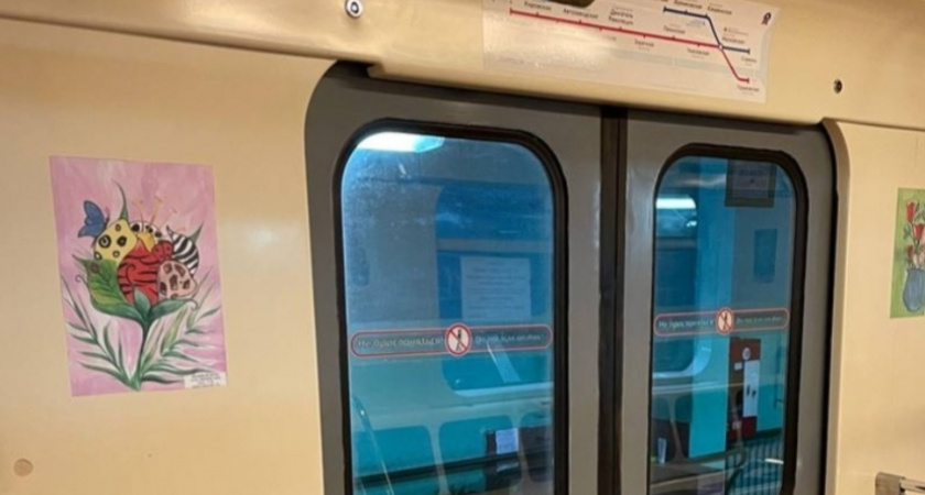 Поезд нижегородского метро украсили, чтобы порадовать женщин