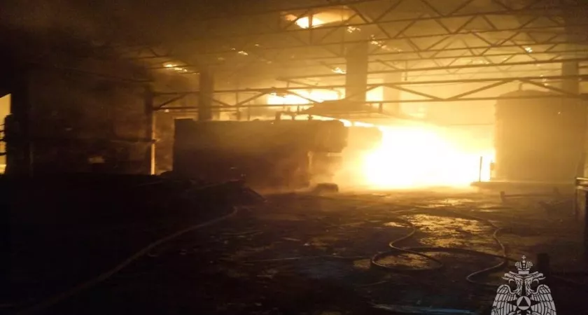 Фото к статье: В Воскресенском районе сгорела котельная на 400 квадратных метров