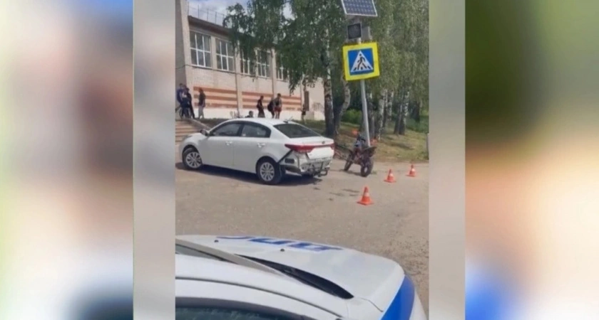 Фото к статье: 10-летний ребенок на мотоцикле влетел в иномарку в Нижегородской области