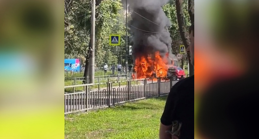 ГАЗель загорелась и взорвалась в Нижнем Новгороде