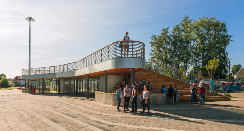 Вместо полузаброшенной площади, в Чкаловске появилось новое современное пространство