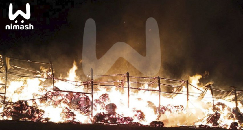 520 тонн сена полыхнули под Ковернино