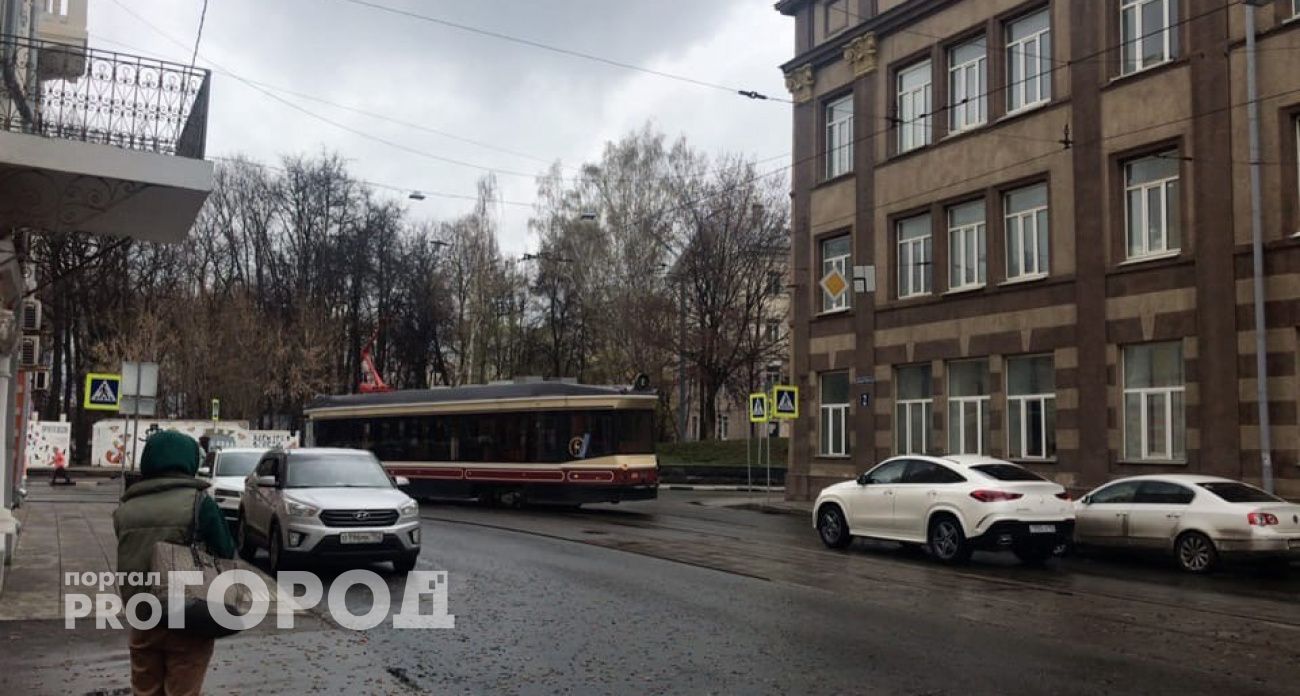 В центре Нижнего Новгорода ограничат движение из-за сооружения трамвайных путей