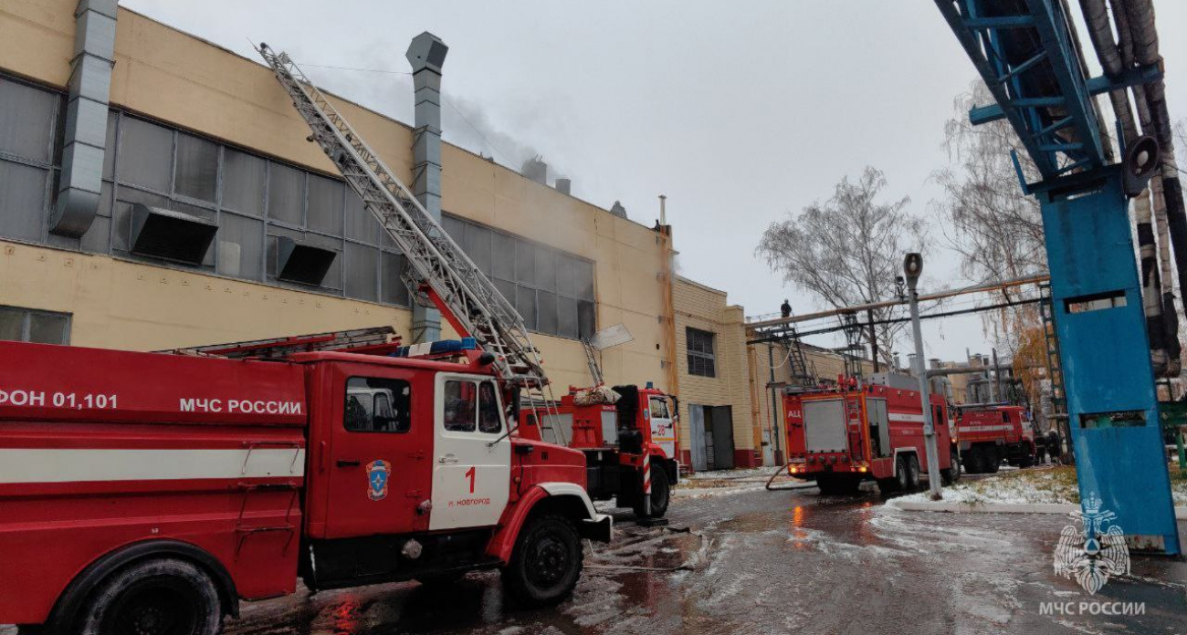  Пожар вспыхнул на территории завода "Гидромаш" в Нижнем Новгороде