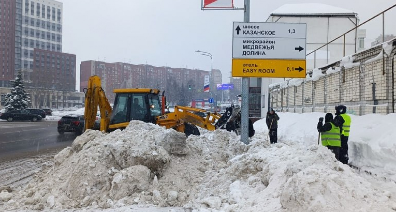 После декабрьских снегопадов с улиц Нижнего Новгорода вывезли 70 тысяч кубометров снега