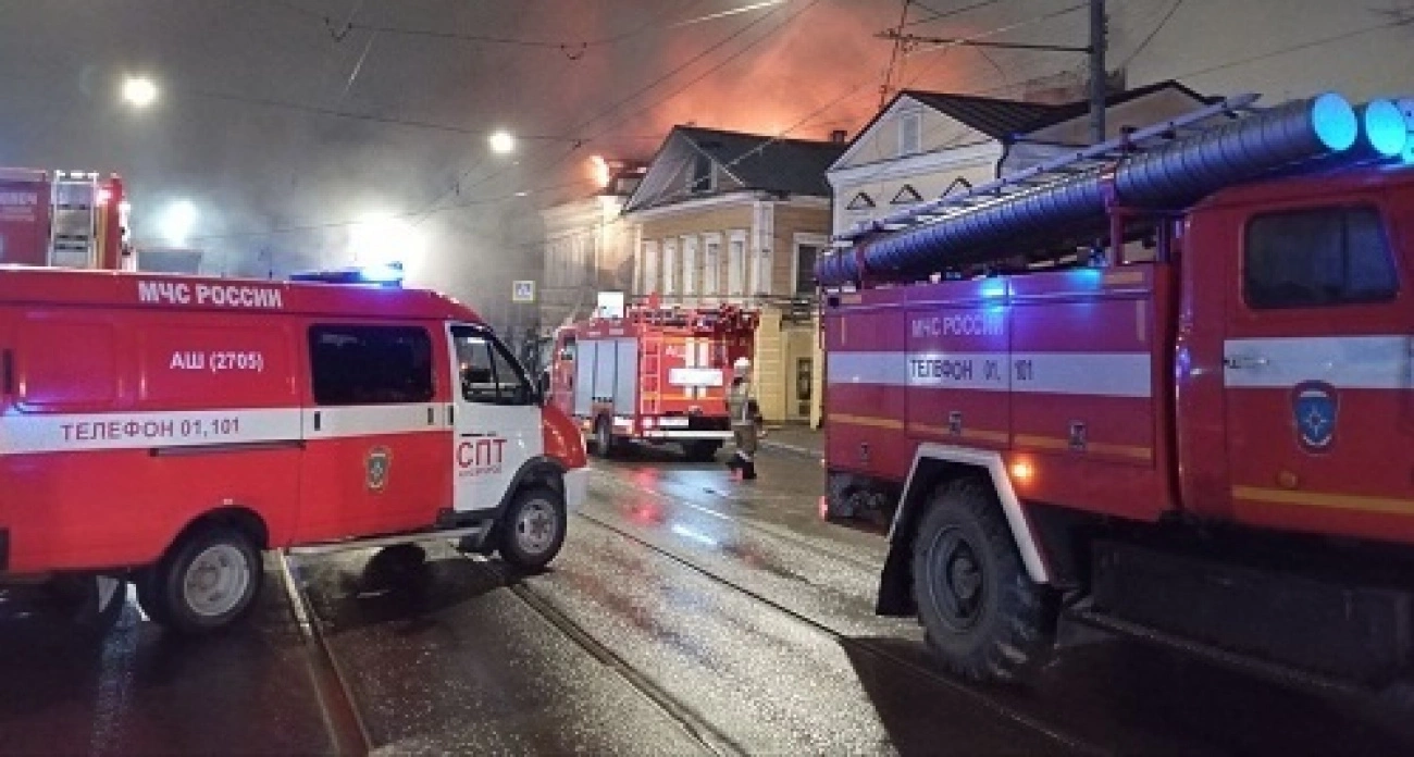 Фото к статье: Смертельный пожар произошел на улице Ильинской в Нижнем Новгороде