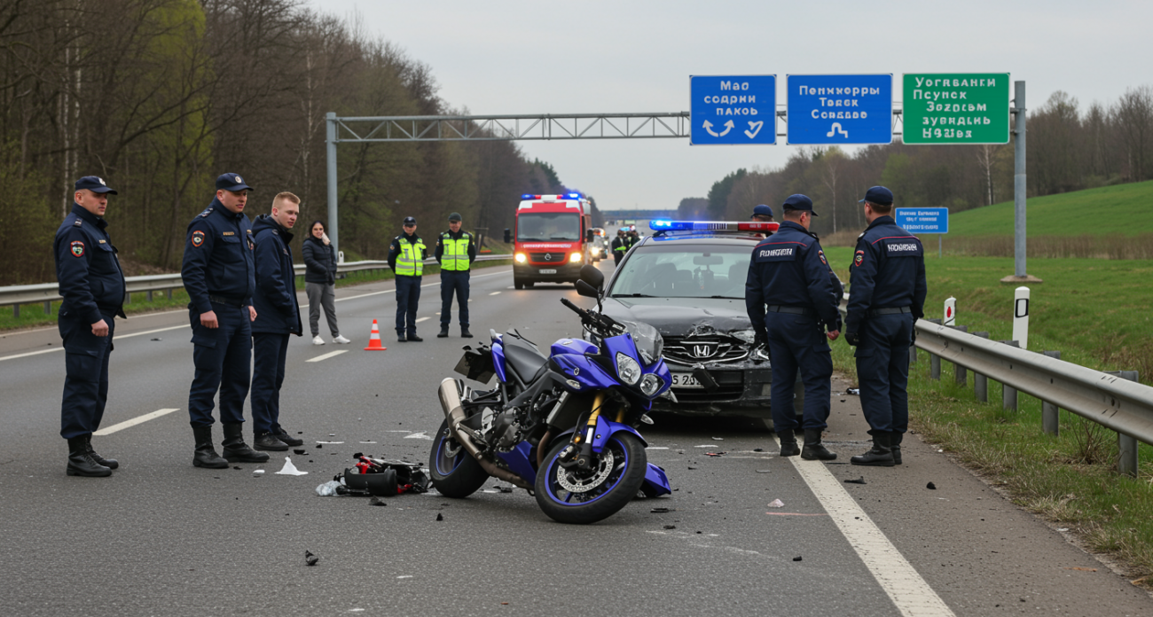 В ДТП с мотоциклом в Нижегородской области пострадали два человека