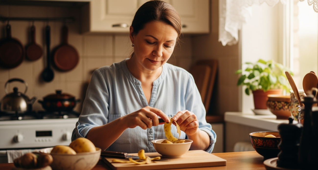 Картофельные очистки не выбрасываю — они ценнее золота: вот как их применяю — три лайфхака