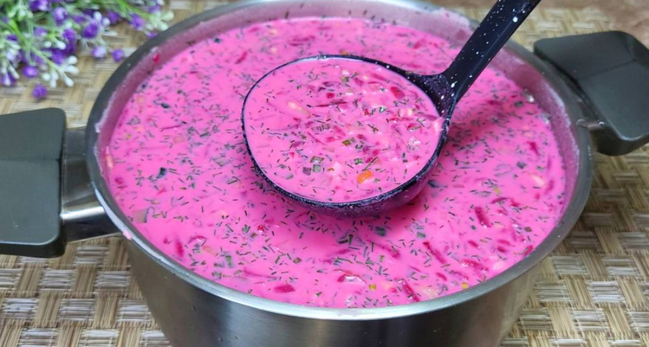 Готовлю летний холодный борщ - всегда выручает в жару: вкусный, сытный и полезный