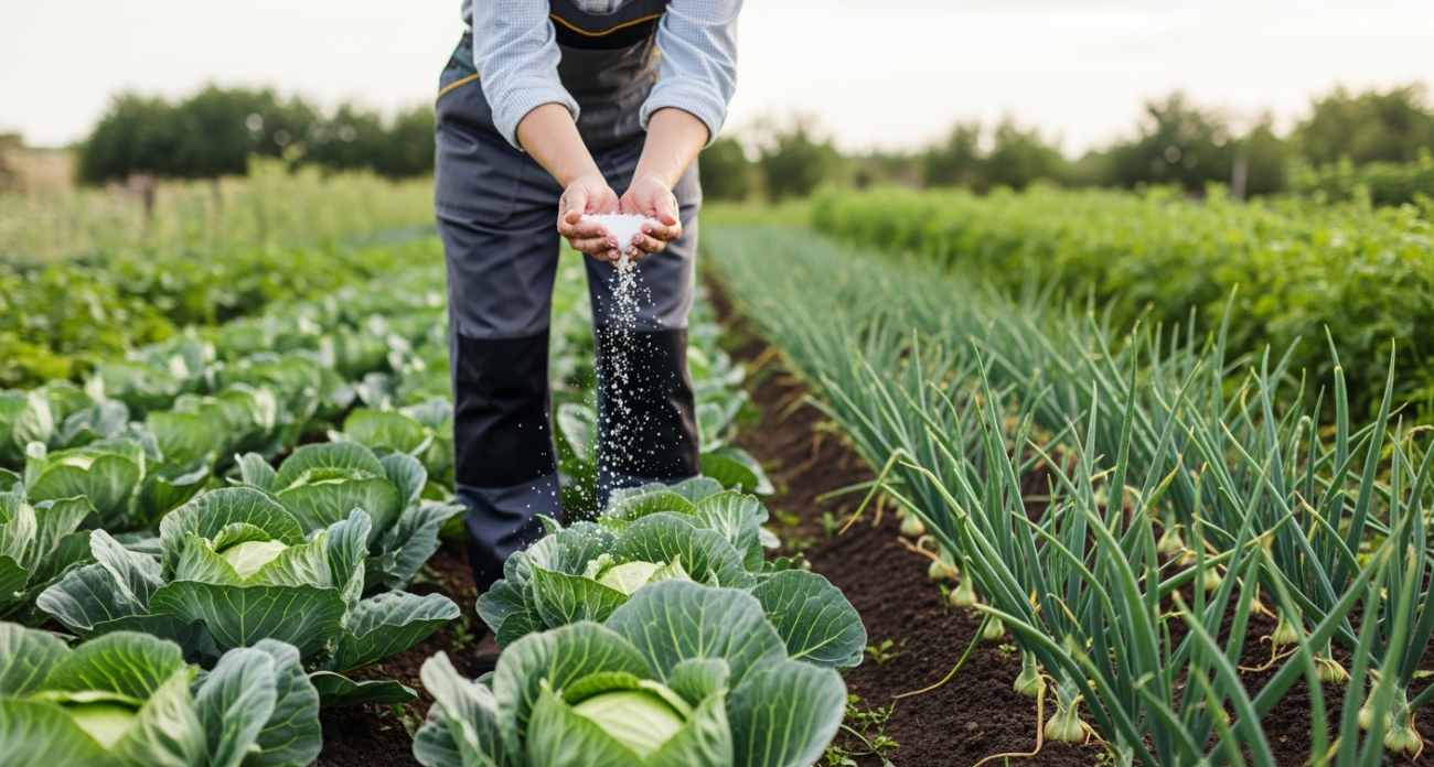 Рассыпаю соль по грядкам - и лук с капустой без вредителей до конца лета: проверенный способ защиты