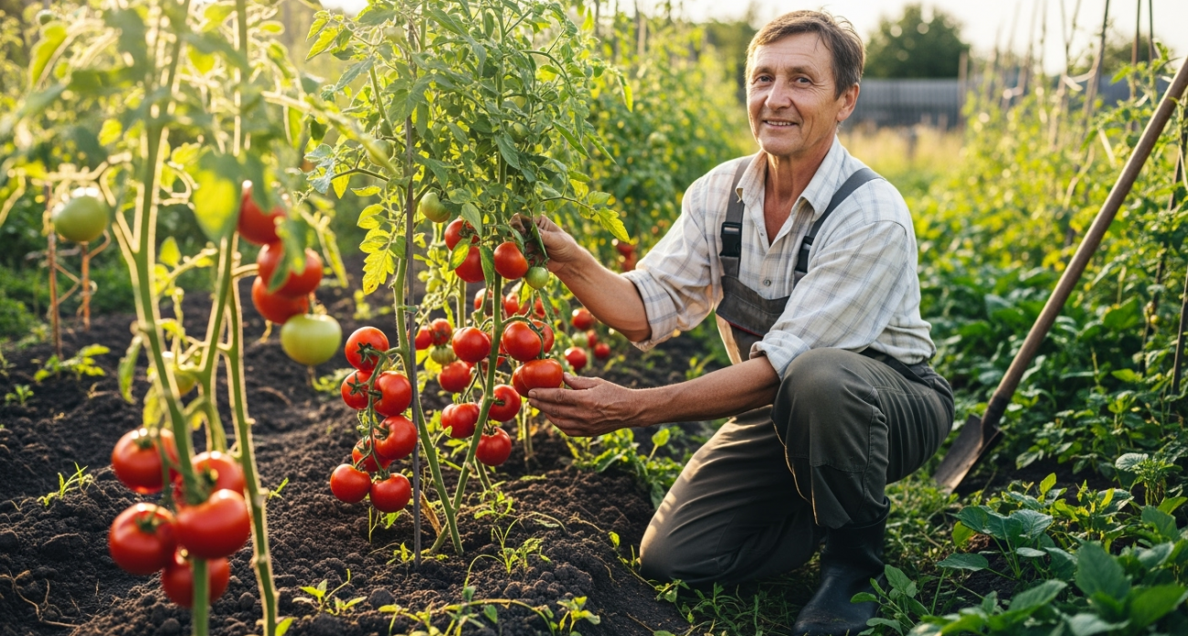Подкармливаю томаты содой и уже 4 года получаю богатый урожай: по 11-13 кг плодов с растения