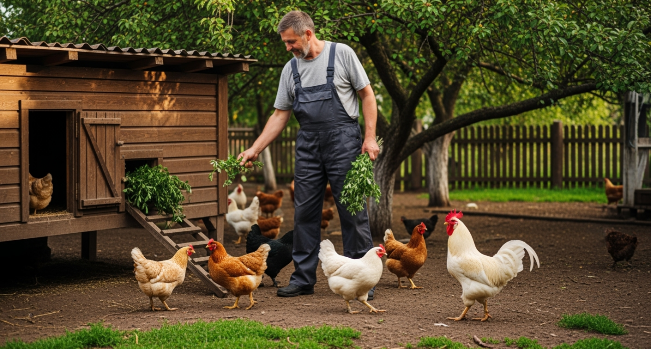 Вши с кур исчезнут, сверкая пятками: закидываем 3 веточки в курятник — и облысение несушкам больше не грозит