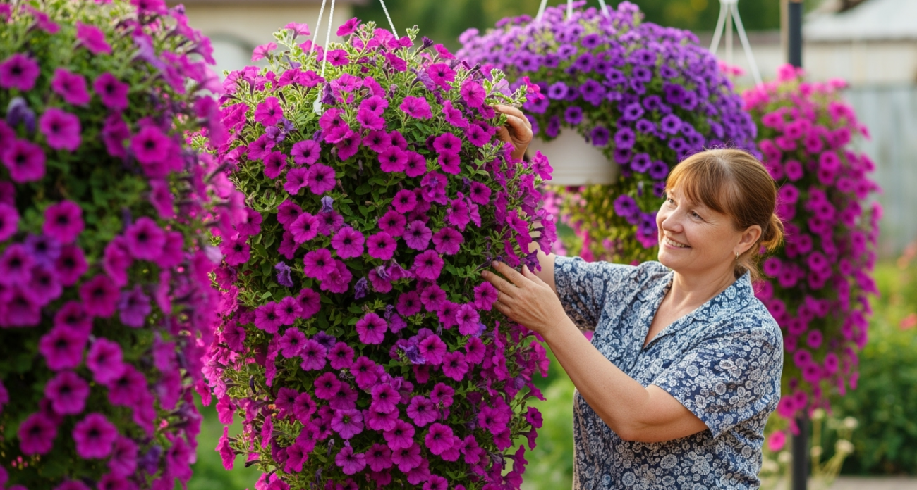 Петунию-капризулю — в сторону: сеем в саду неприхотливый цветок — яркие облака струятся «пеной» из кашпо