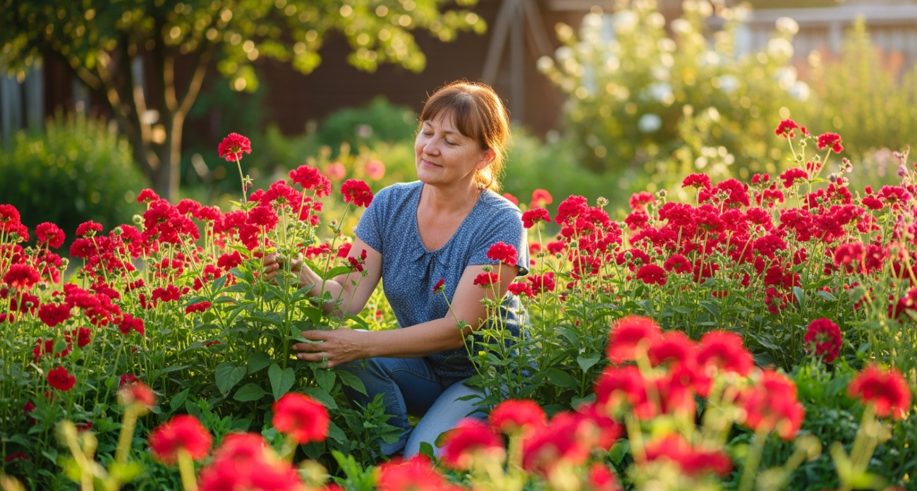 Титулованная красавица, непрерывно цветущая с мая по октябрь: прекрасный многолетник весь сезон радует пышными алыми цветами