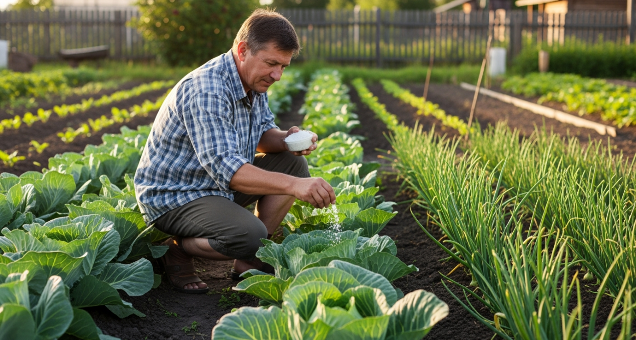 Использую соль на грядках - и лук с капустой без вредителей до конца лета: проверенный способ защиты